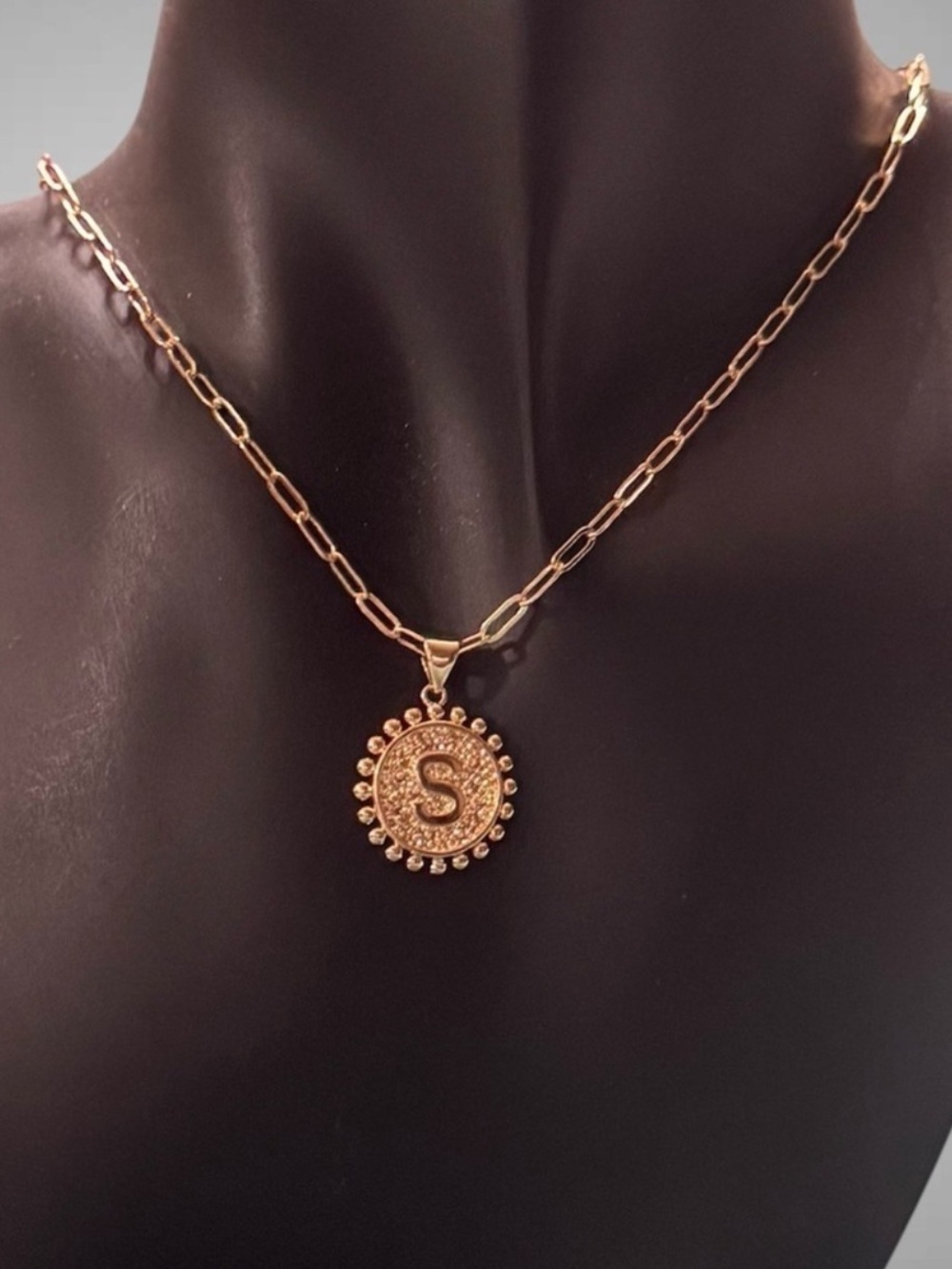 INITIAL S PENDANT NECKLACE